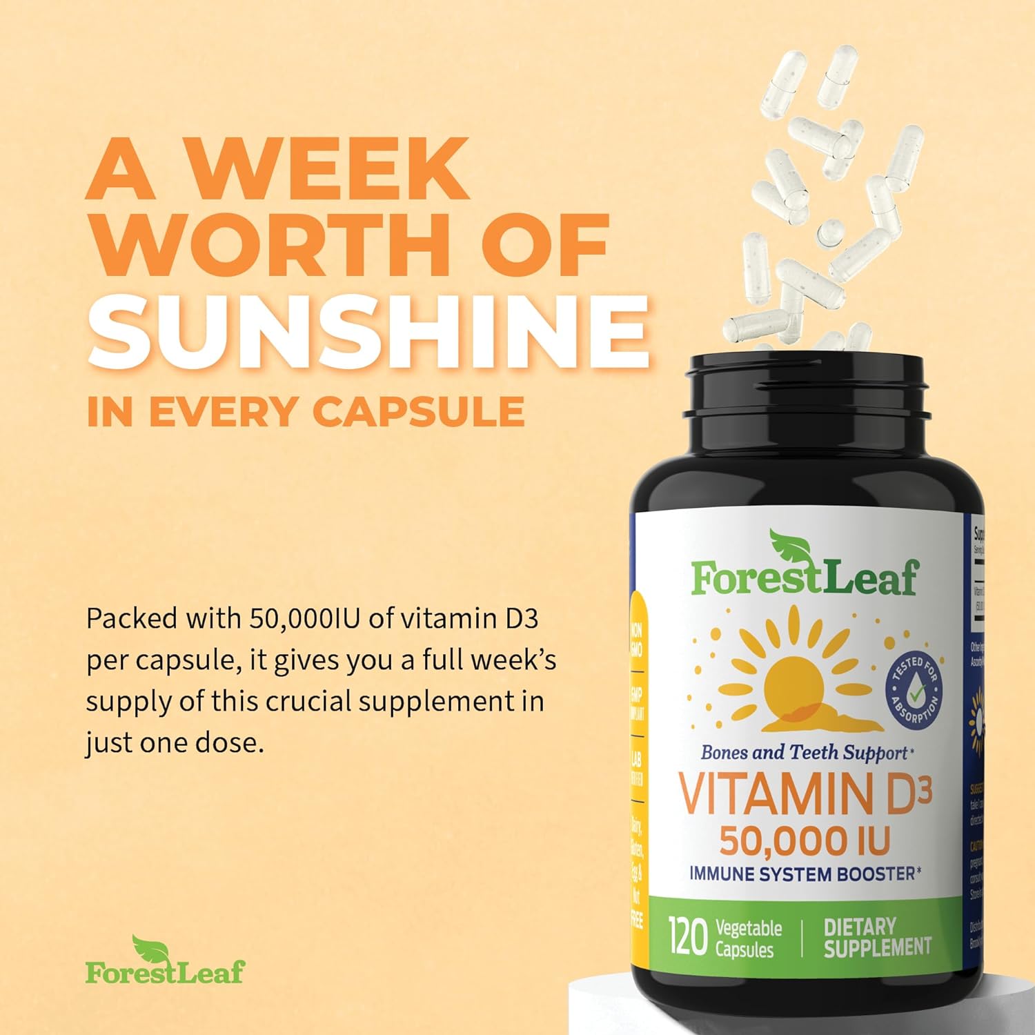 ForestLeaf Vitamin D3 50,000 IU Weekly Supplement Review