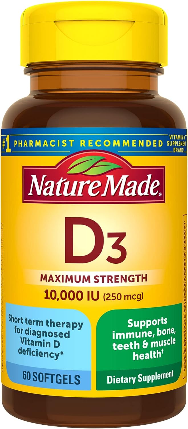 Nature Made Maximum Strength Vitamin D3 10000 IU Softgels Review